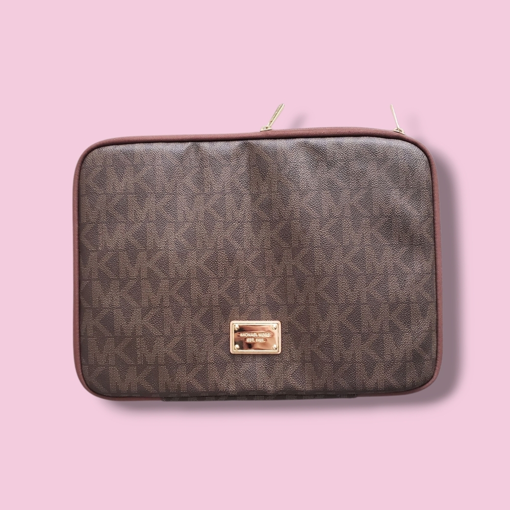 Michael Kors Brown Laptop Sleeve